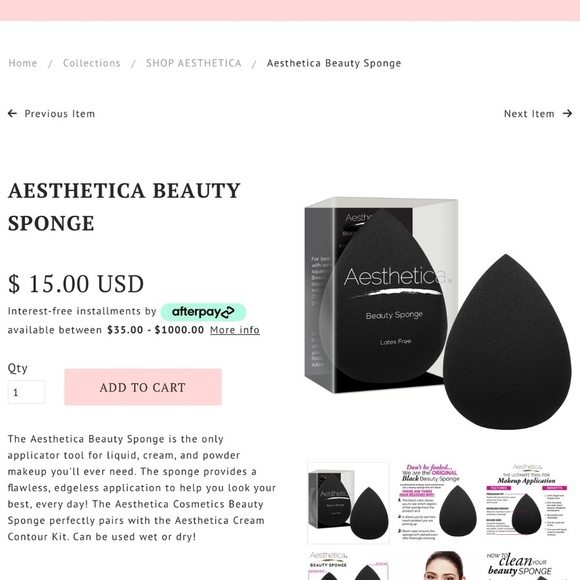 Aesthetica 4 piece makeup sponge gift set - Picture 4 of 4